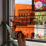 Amber Transparent Vintage GNA Sheet Glass