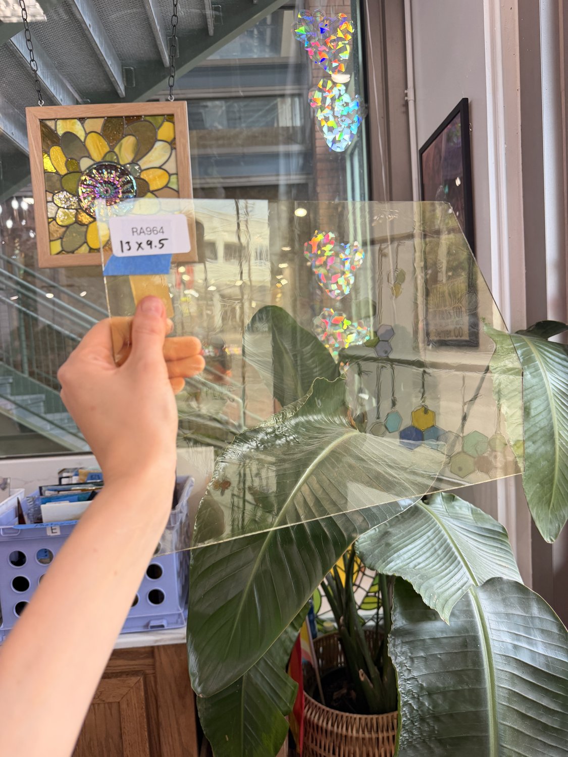 Transparent Mouthblown Light Yellow Vintage GNA Sheet Glass – RA964