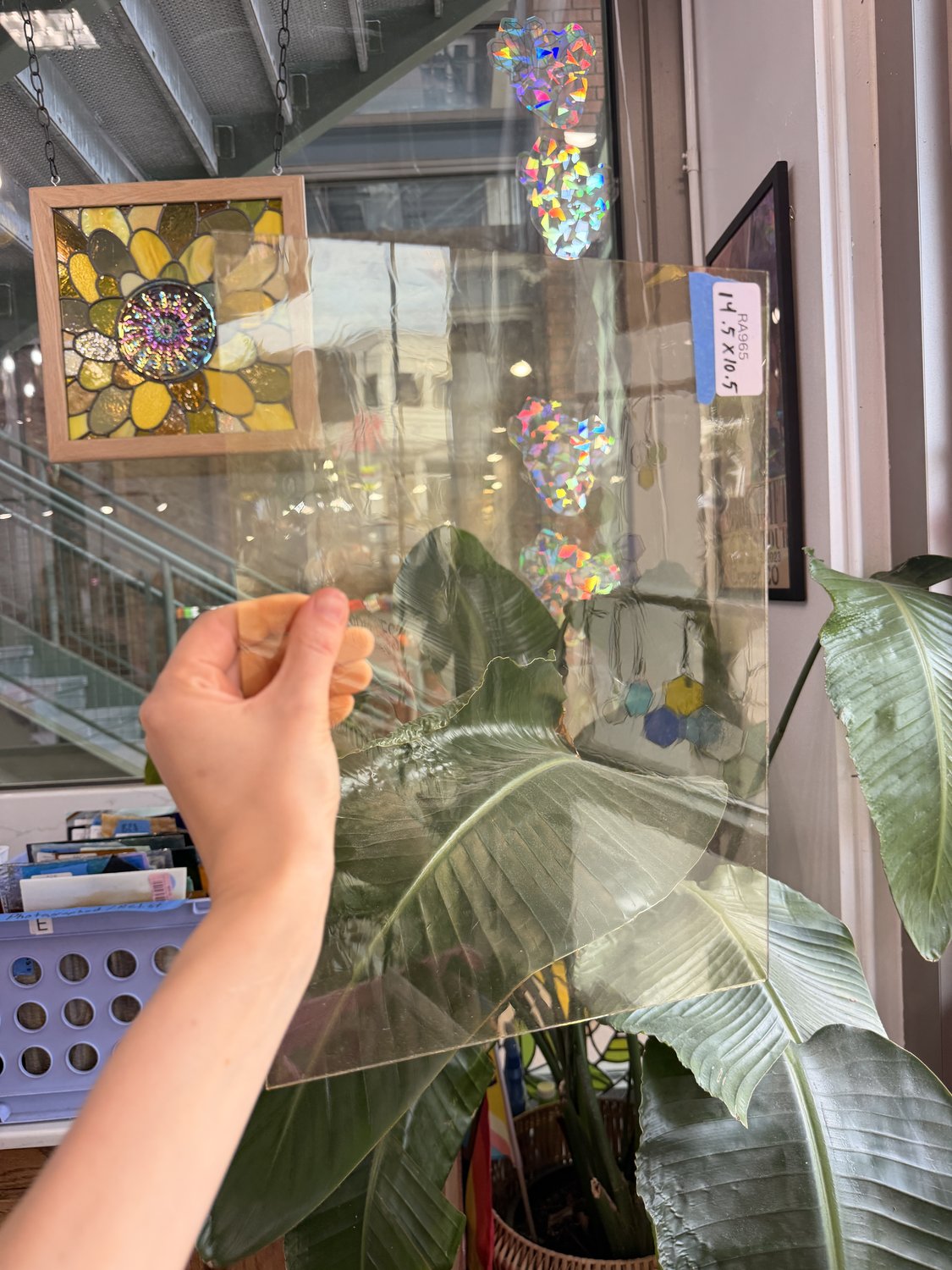 Transparent Mouthblown Light Yellow Vintage GNA Sheet Glass – RA965