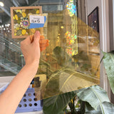 Medium Amber Yellow Transparent Mouthblown GNA Sheet Glass