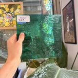 Teal Transparent Oceanside Waterglass