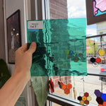 Teal Transparent Oceanside Waterglass
