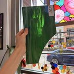 Green White Wispy Spectrum Sheet Glass