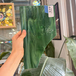 Green White Wispy Spectrum Sheet Glass