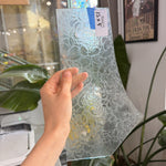 Seafoam Transparent Glue Chip Sheet Glass