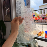 Seafoam Transparent Glue Chip Sheet Glass