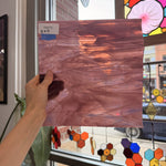 Light Pink & Purple Wispy Vintage Spectrum Sheet Glass – RA973