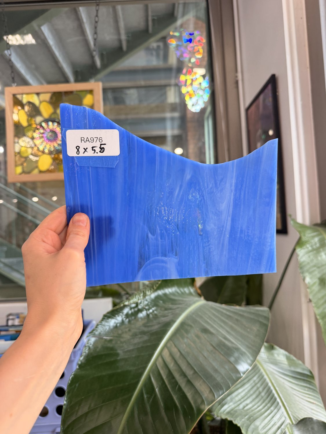 Spectrum Medium Blue Wispy Sheet Glass – RA976