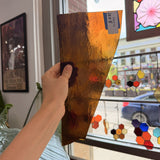 Dark Amber Transparent Textured Sheet Glass – RA978