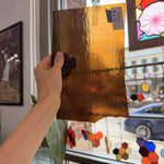 Dark Amber Transparent Textured Sheet Glass – RA979