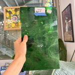 Dark Green White Wispy Vintage Spectrum Sheet Glass – RA983
