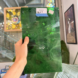 Dark Green White Wispy Vintage Spectrum Sheet Glass – RA983
