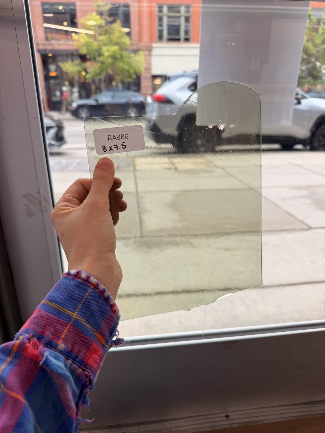 Light Green Transparent Mouthblown Sheet Glass