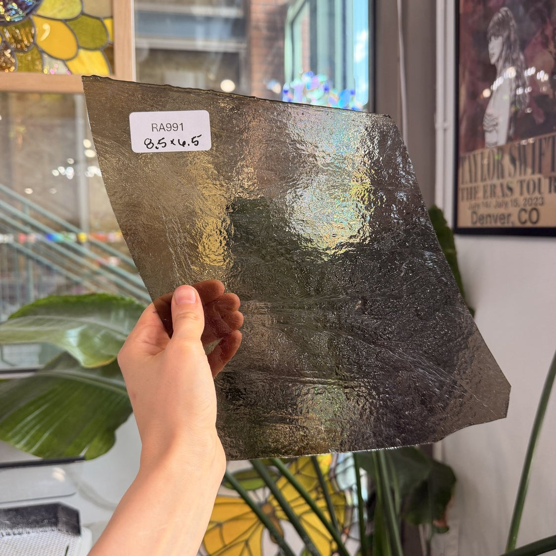 Bronze Transparent Fusible Bullseye 90 COE Sheet Glass