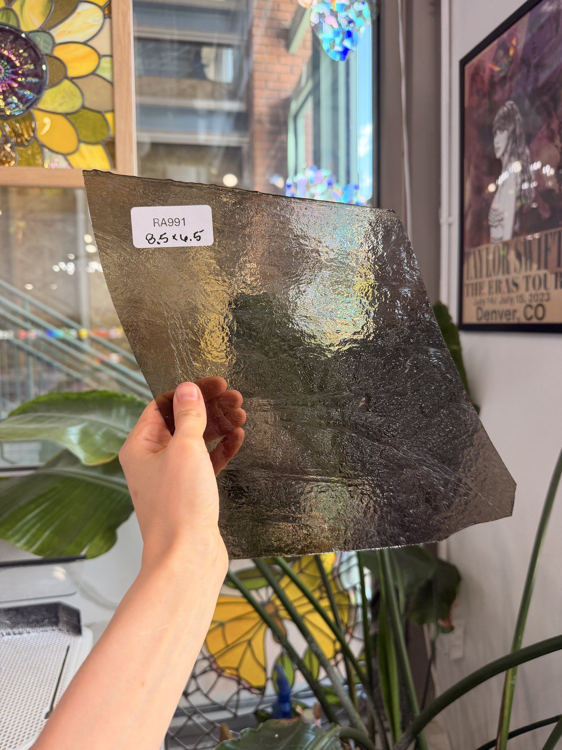 Bronze Transparent Fusible Bullseye 90 COE Sheet Glass