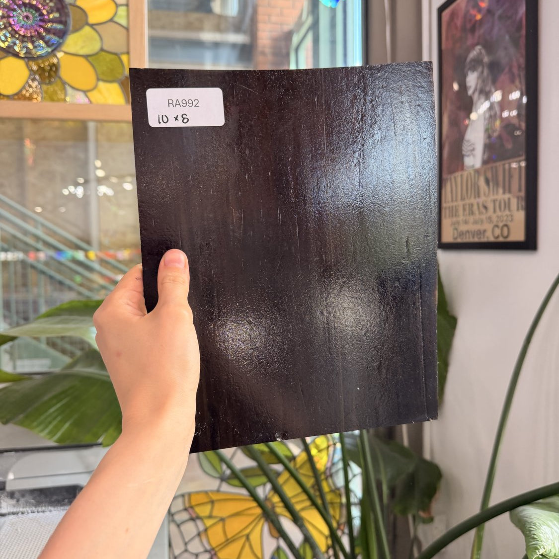 Dark Brown Wispy Wissmach Sheet Glass