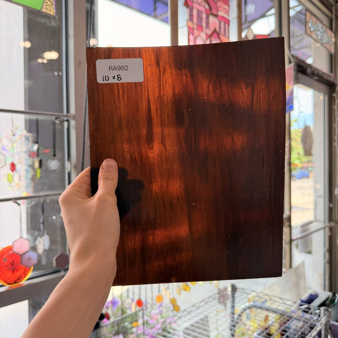 Dark Brown Wispy Wissmach Sheet Glass