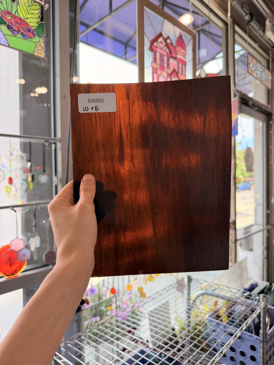 Dark Brown Wispy Wissmach Sheet Glass