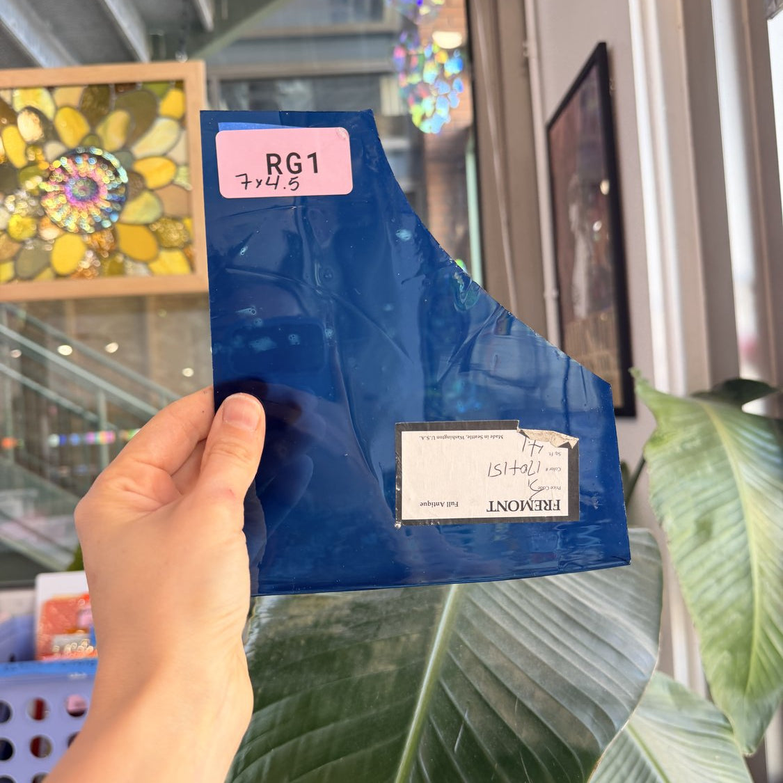 Dark Blue Milky Fremont Flash Sheet Glass