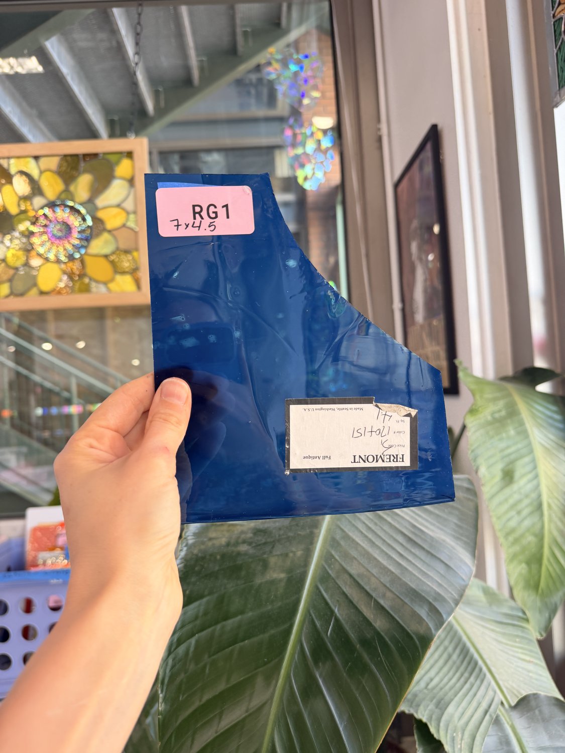 Dark Blue Milky Fremont Flash Sheet Glass