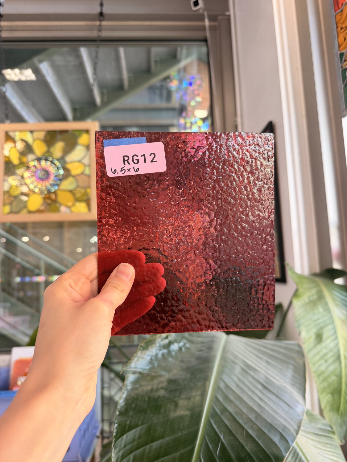 Dark Pink Cranberry Corella Wissmach Sheet Glass