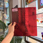 Dark Pink Vintage 90's Pre Struck Transparent Bullseye Cranberry Sheet Glass
