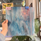 Blue Pink Wispy Kokomo Sheet Glass