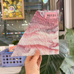 White Pink Rippled Vintage Uroboros Sheet Glass