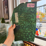 Vintage Dark Green Mottled Dappled Bullseye Sheet Glass