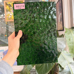 Christmas Green Kokomo Textured Wavolite Sheet Glass