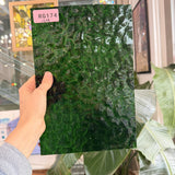 Christmas Green Kokomo Textured Wavolite Sheet Glass