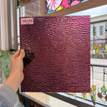 Blackberry Pink Transparent Ripple Wissmach Sheet Glass