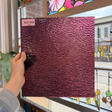 Blackberry Pink Transparent Ripple Wissmach Sheet Glass