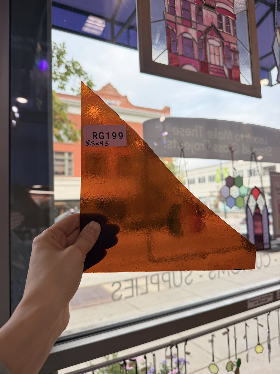 Amber Transparent Kokomo Sheet Glass