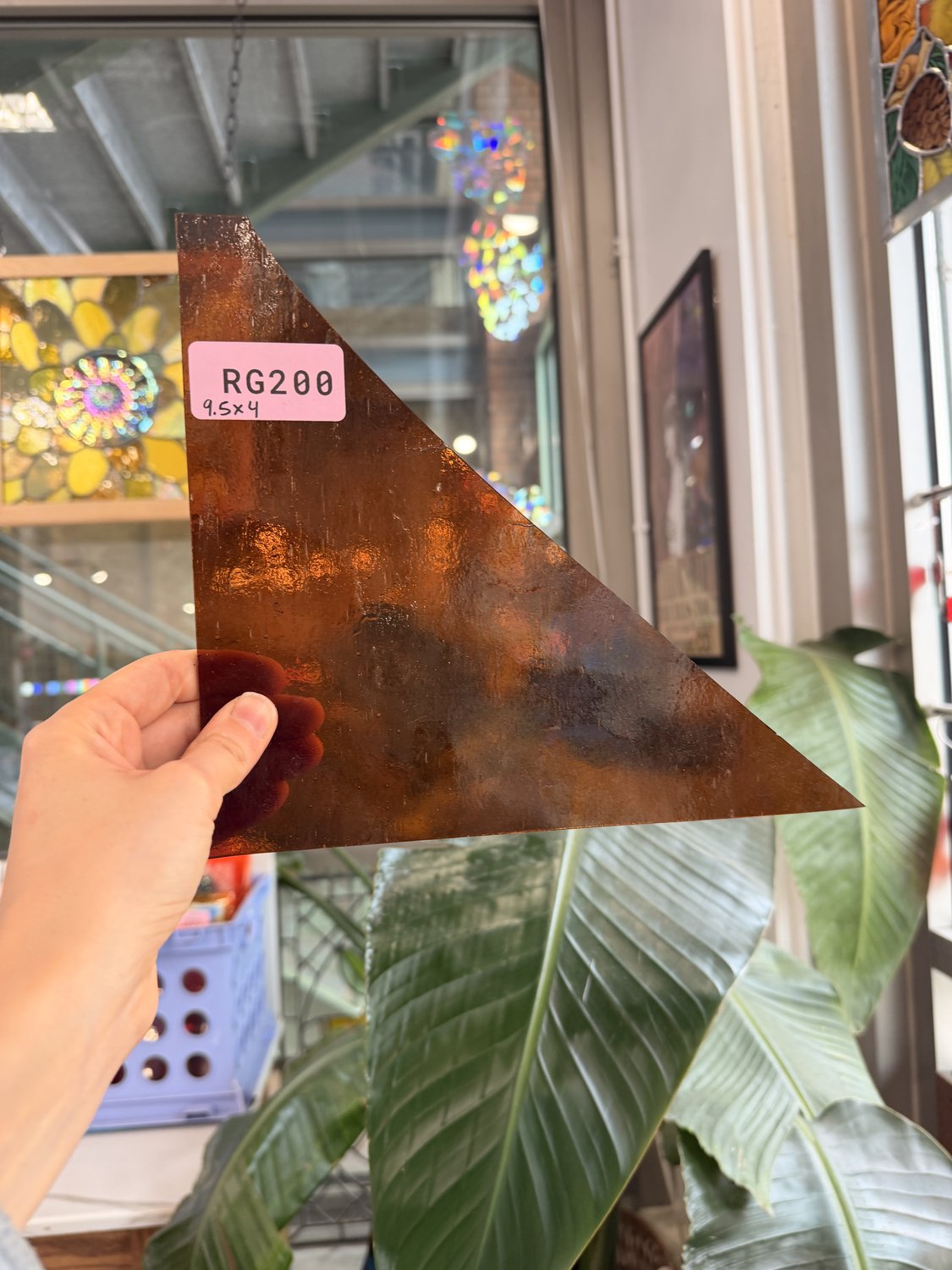 Amber Transparent Kokomo Sheet Glass