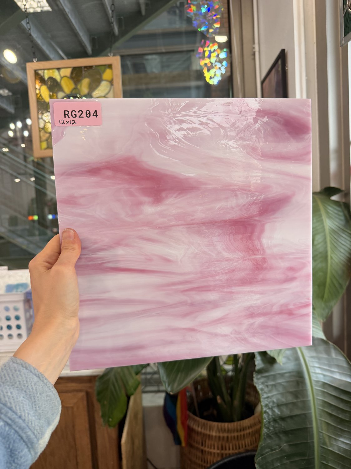 Dark Pink Rare Wispy Spectrum Sheet Glass