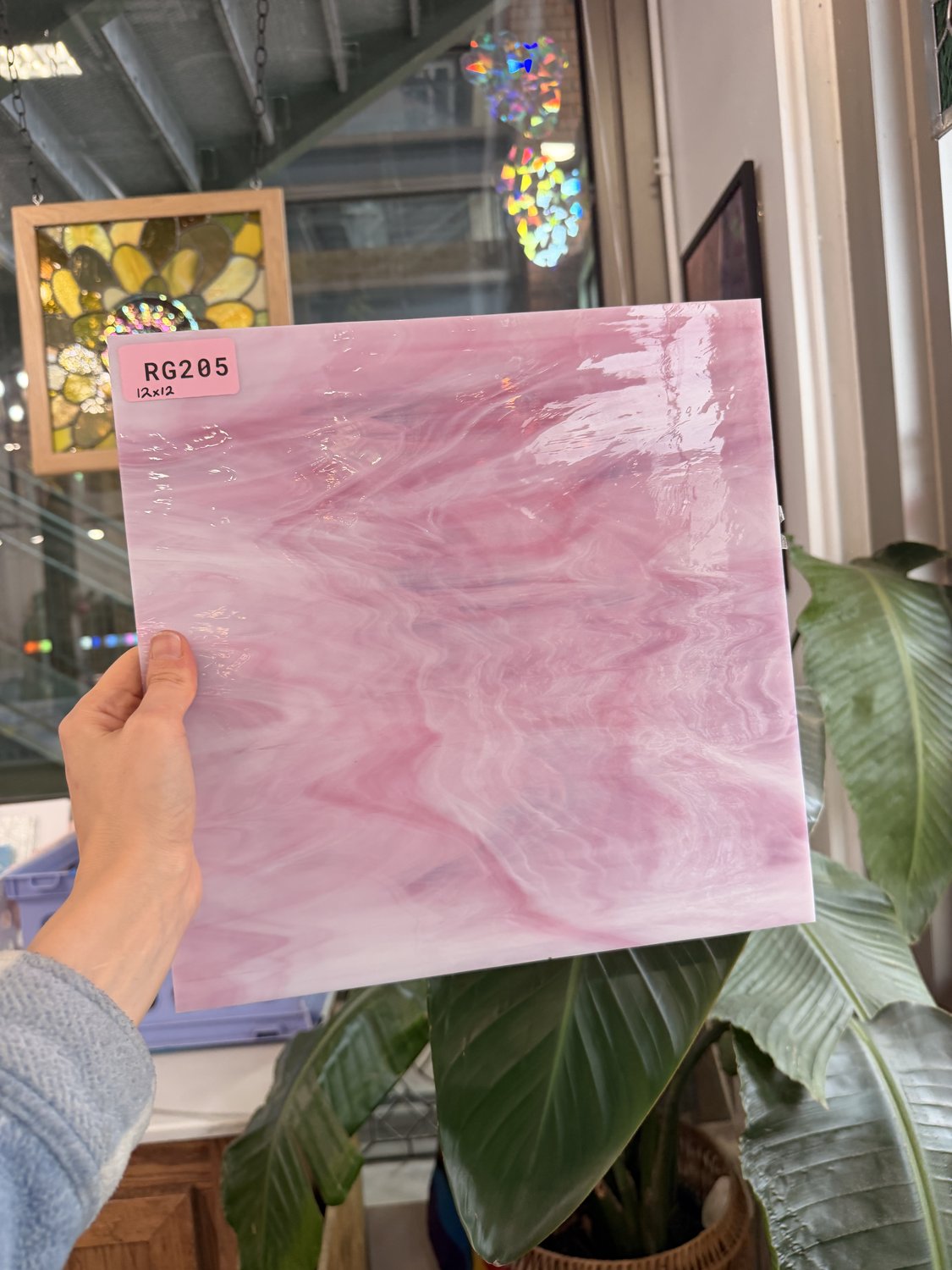 Dark Pink Rare Wispy Spectrum Sheet Glass
