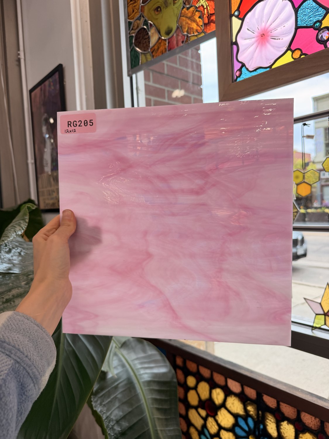 Dark Pink Rare Wispy Spectrum Sheet Glass