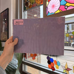 Mauve VIntage Single Roll Bullseye Sheet Glass