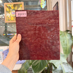 Vintage Dark Red Mottled Uroboros Sheet Glass