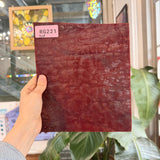 Vintage Dark Red Mottled Uroboros Sheet Glass