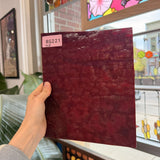 Vintage Dark Red Mottled Uroboros Sheet Glass
