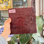 Vintage Dark Red Mottled Uroboros Sheet Glass