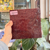 Vintage Dark Red Mottled Uroboros Sheet Glass