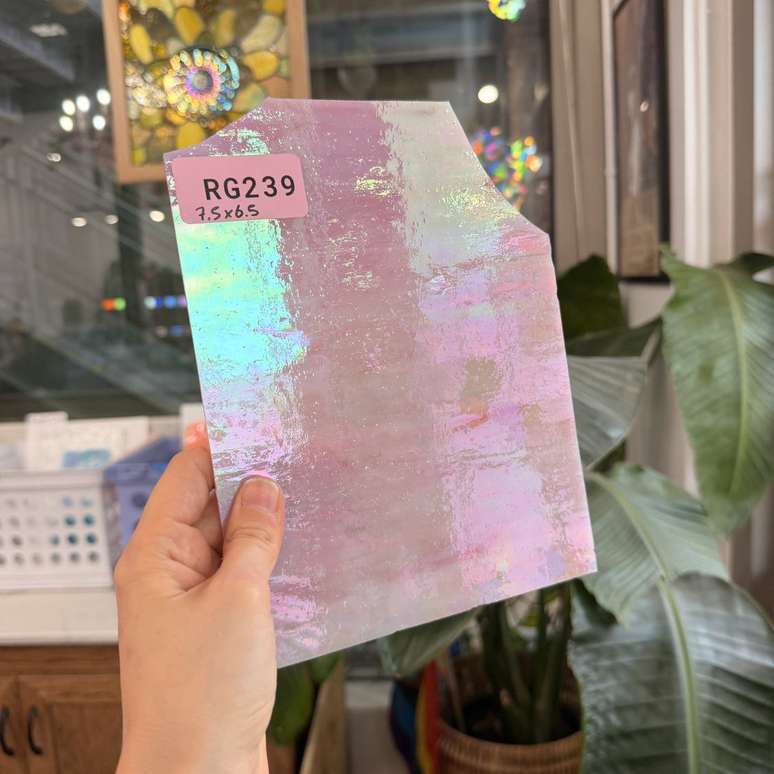 Pink Iridescent Choice Sheet Glass