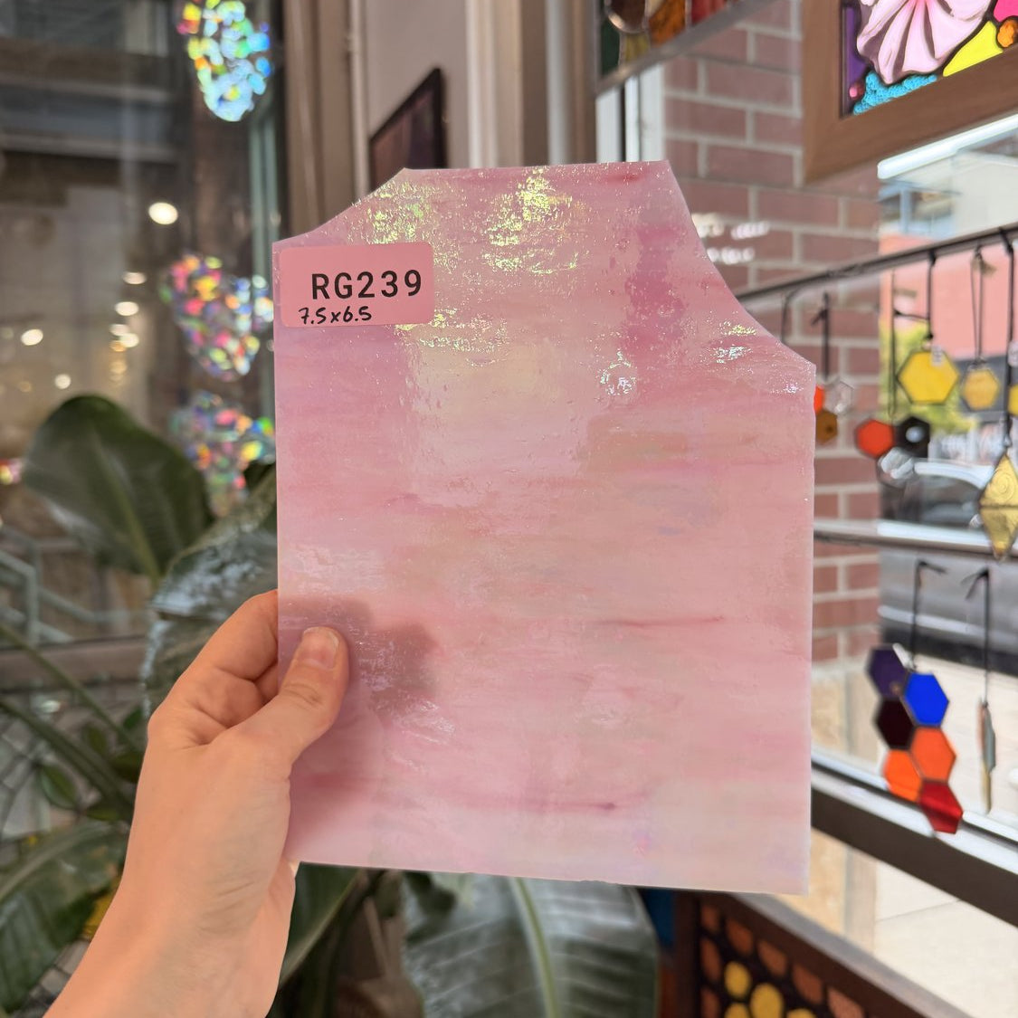Pink Iridescent Choice Sheet Glass