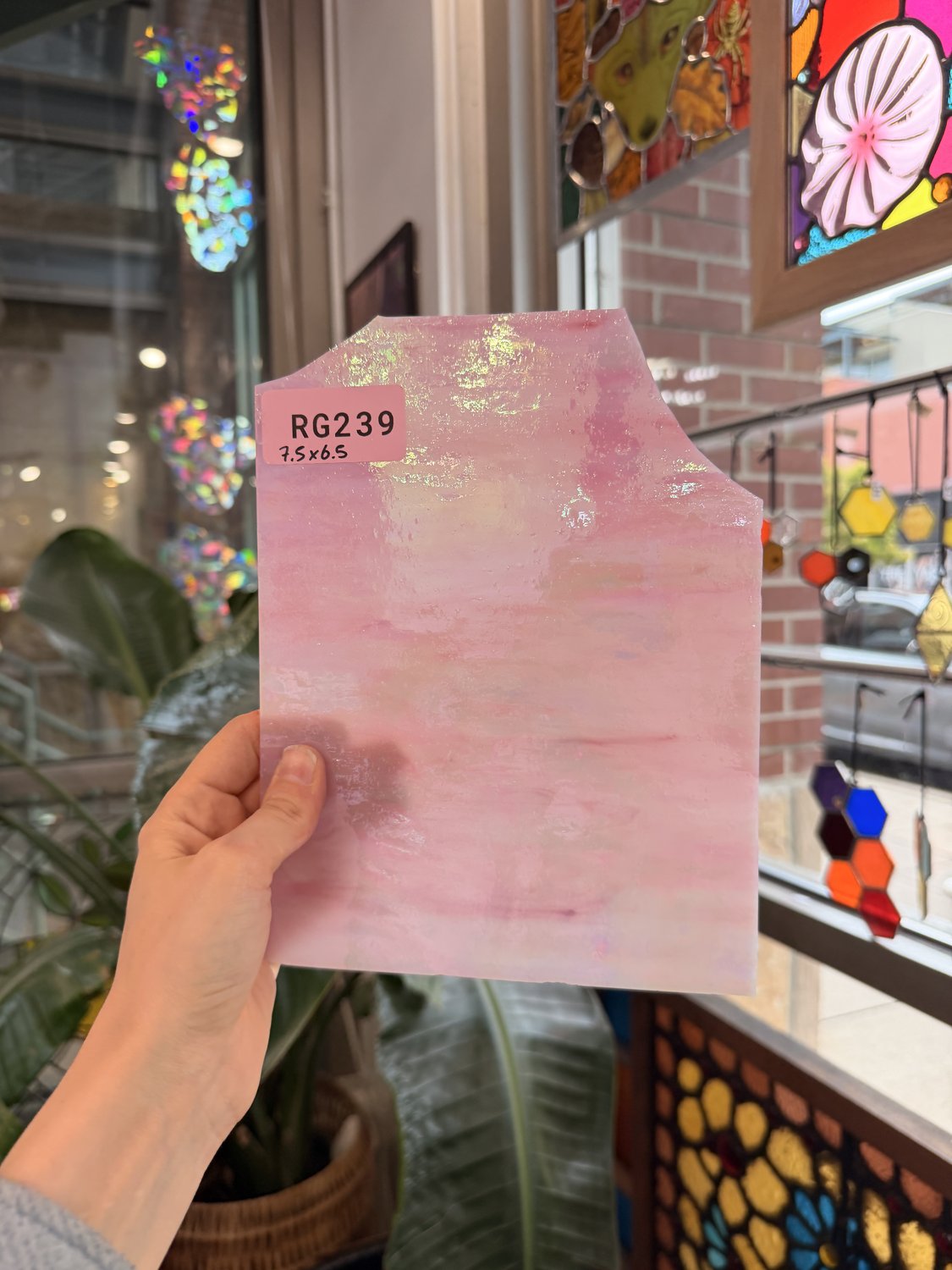 Pink Iridescent Choice Sheet Glass