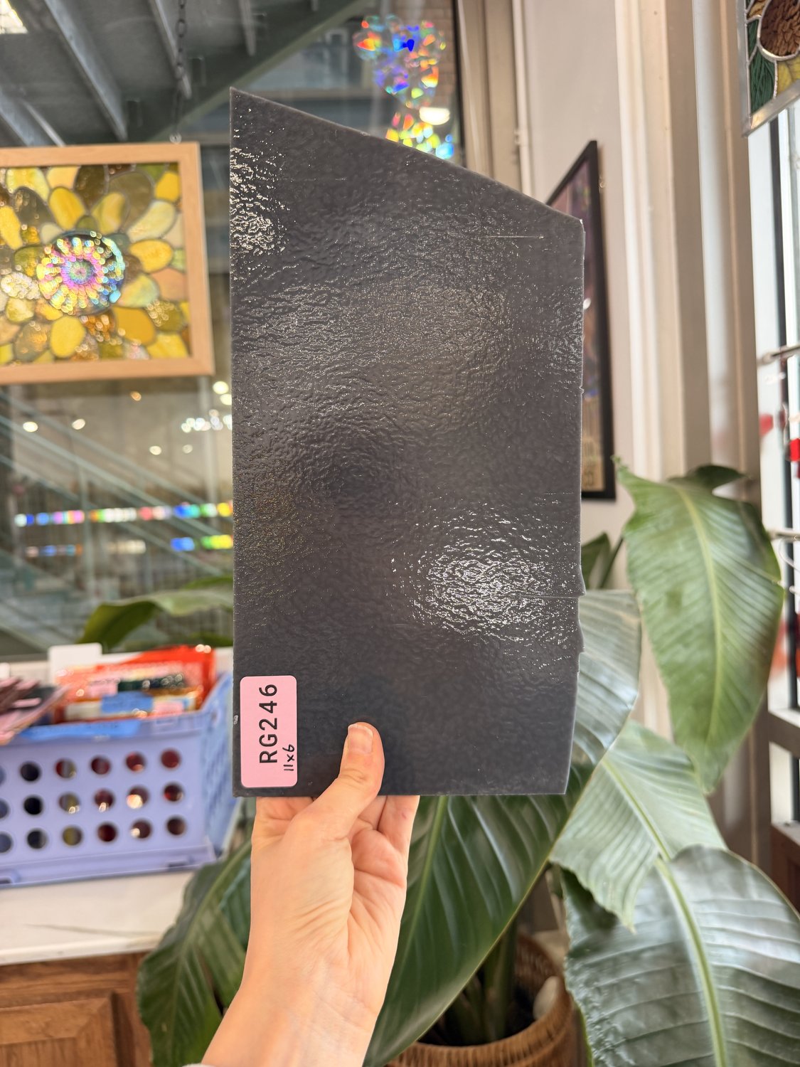 Slate Gray Opal Bullseye 90 COE Fusible Sheet Glass