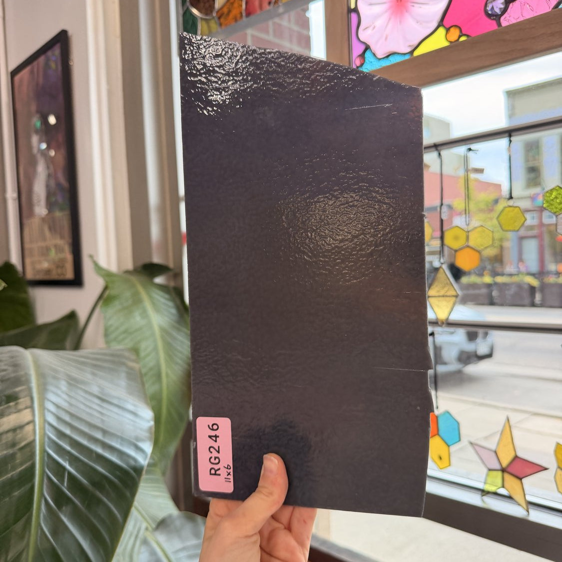 Slate Gray Opal Bullseye 90 COE Fusible Sheet Glass