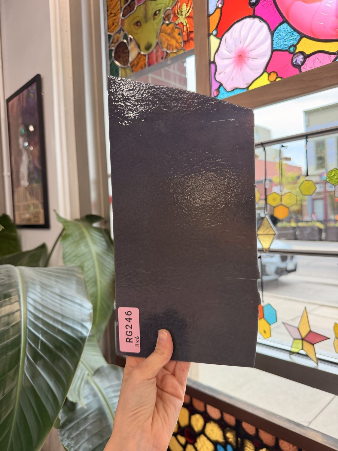 Slate Gray Opal Bullseye 90 COE Fusible Sheet Glass